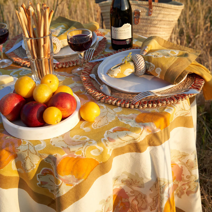 Pumpkin Print Dinner Napkins - Set of 6