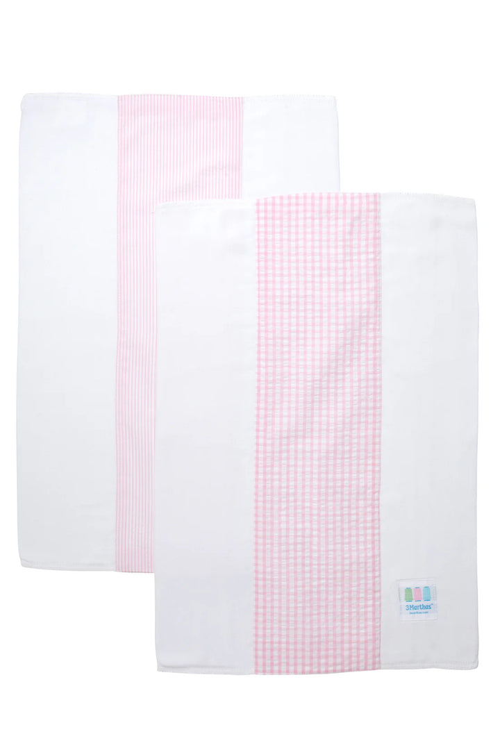 Set of 2 Burp Cloths - Pink