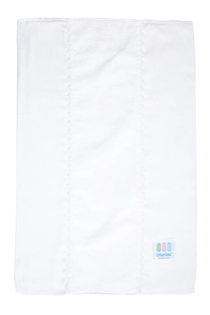 White Seersucker Fancy Burp Cloth