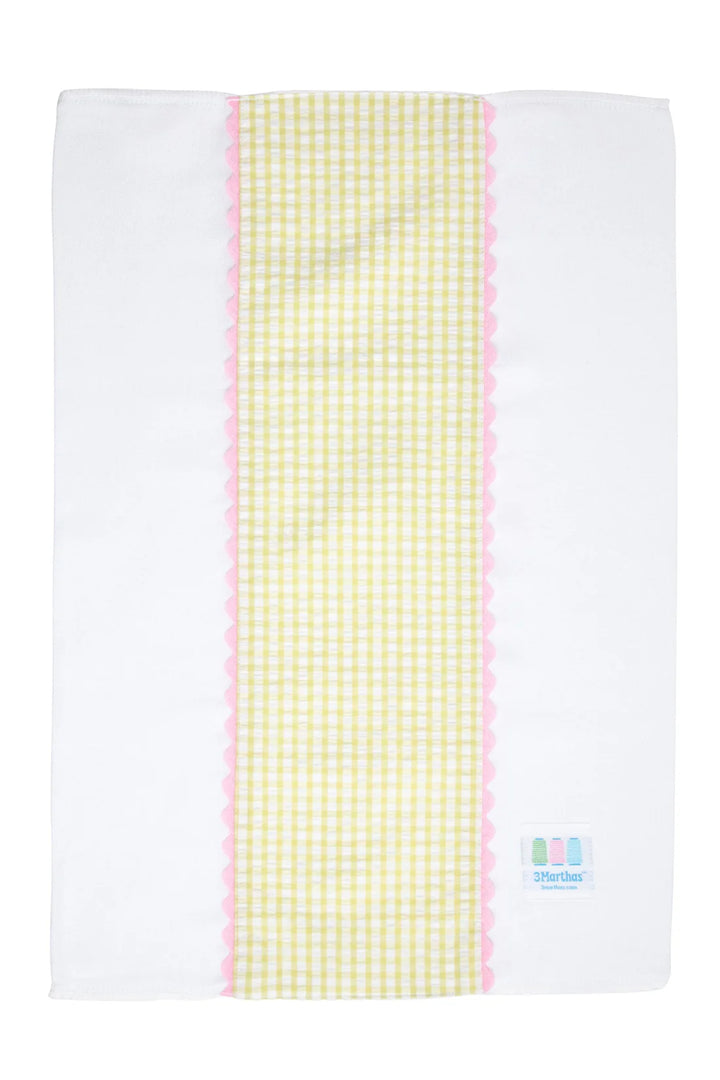 Big Check Fancy Fabric Burp Cloth