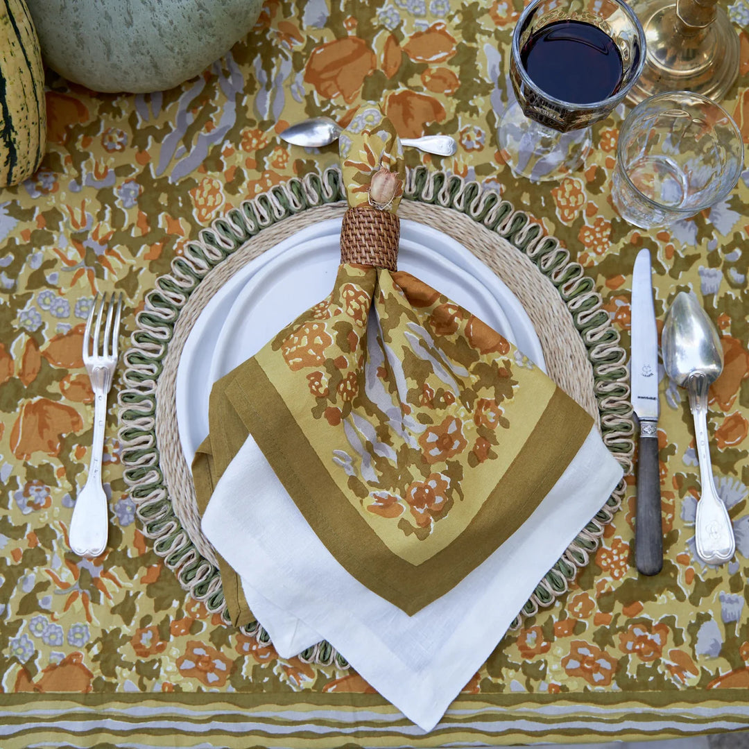 Jardin Mustard & Grey | Napkins - Set of 6