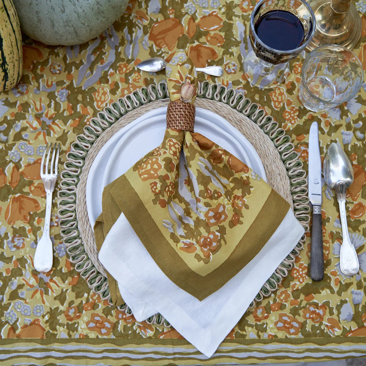 Jardin Mustard & Grey | Napkins - Set of 6