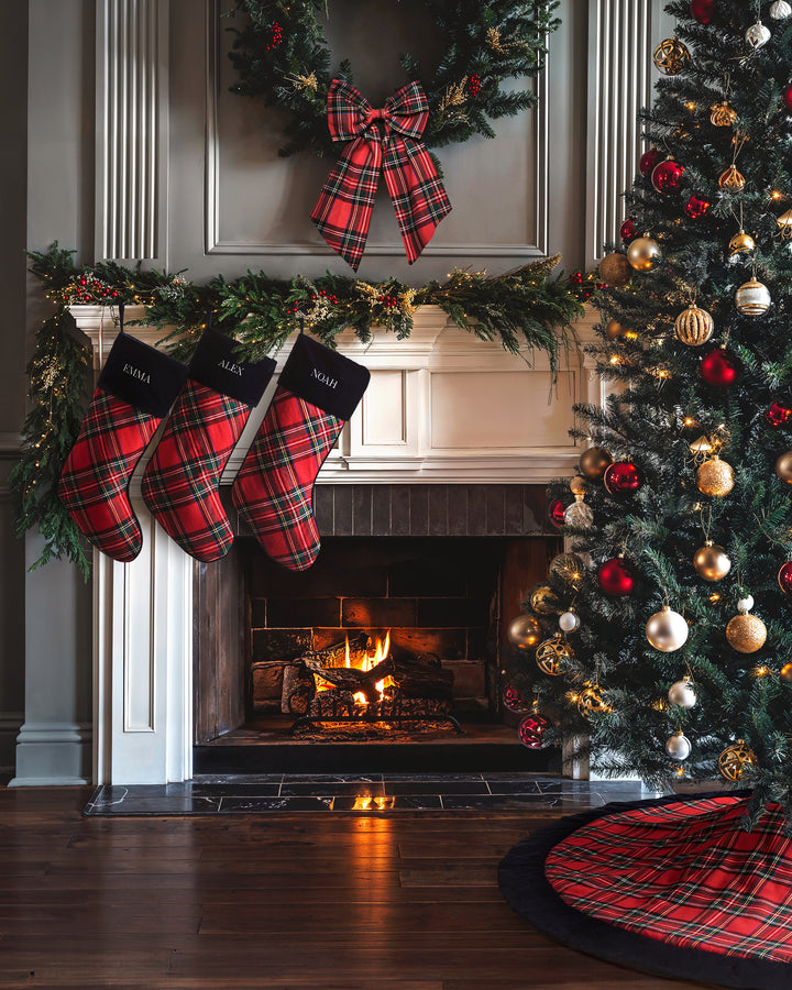 Petite Plume Imperial Tartan Wreath Bow