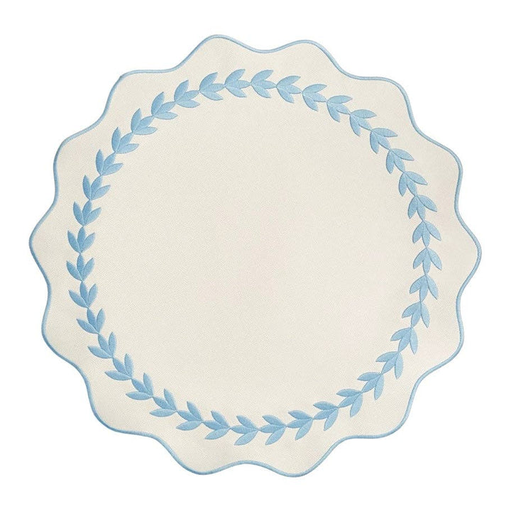 Ivy Placemat White and Blue - Set of 4