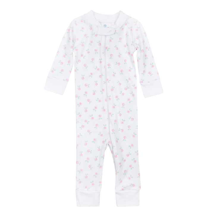 Baby girl pima cotton pajama with rosebuds