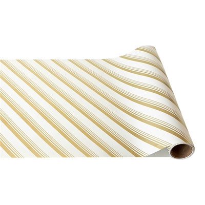 Hester & Cook Gold Peppermint Stripe Paper Table Runner