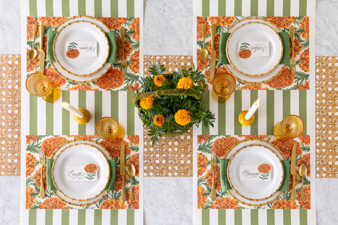 Hester & Cook Marigold Harvest Paper Placemat - Set of 18