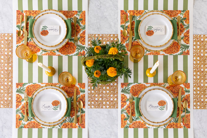 Hester & Cook Marigold Harvest Paper Placemat - Set of 18