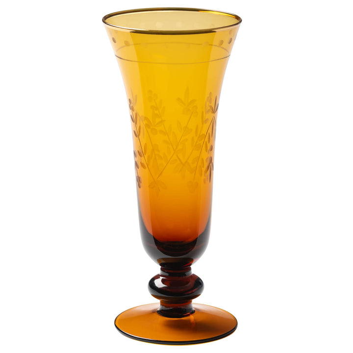 Honey Gold Etched Flute- Set of 2