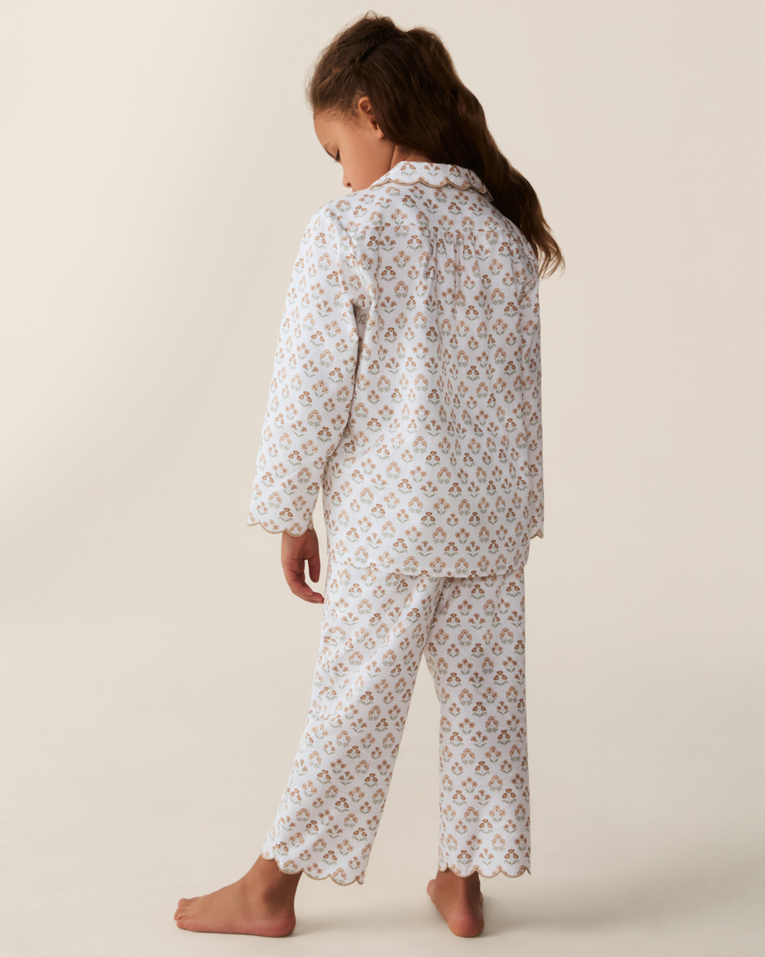 Petite Plume Kid's Twill Colette Pajama Set in Estate Garden