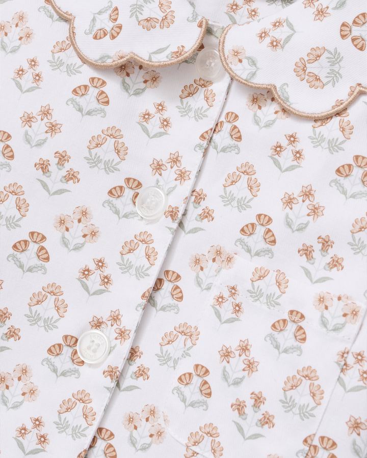 Petite Plume Kid's Twill Colette Pajama Set in Estate Garden