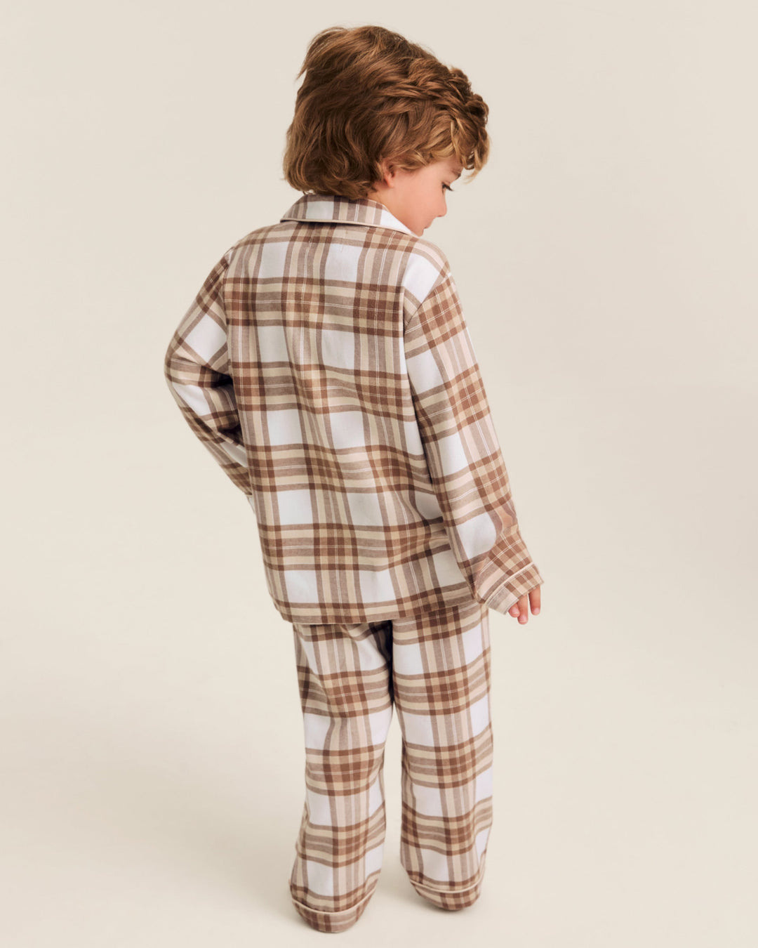 Kid's Brushed Twill Pajama Set in Cotswolds Tartan