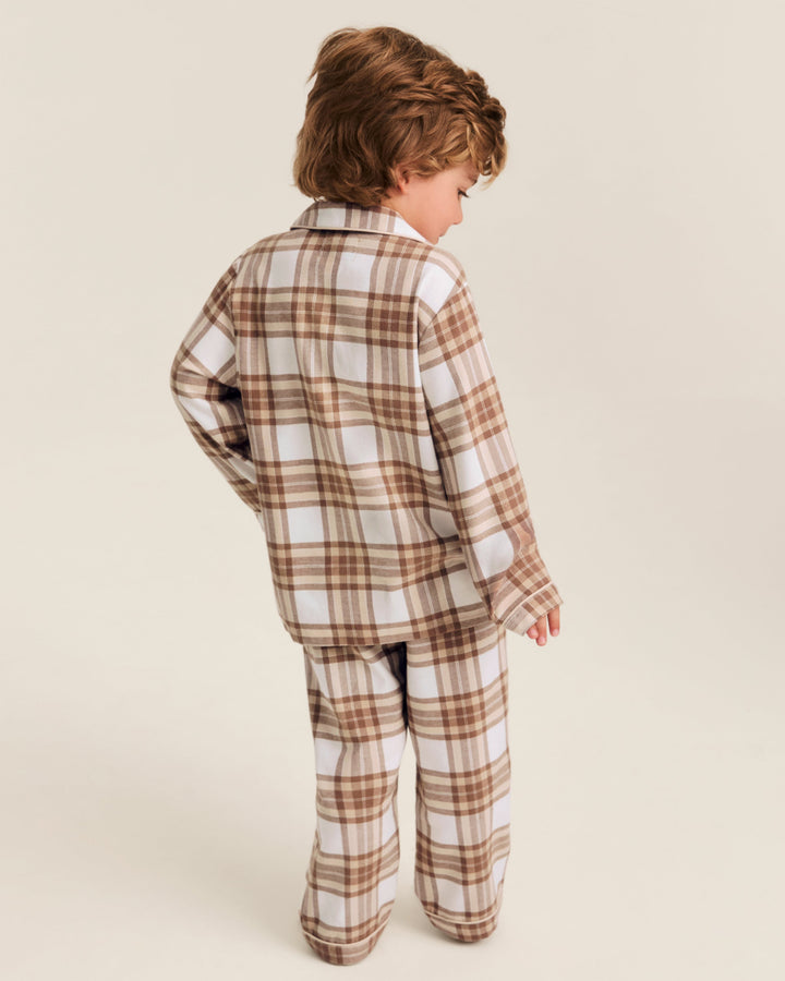 Kid's Brushed Twill Pajama Set in Cotswolds Tartan