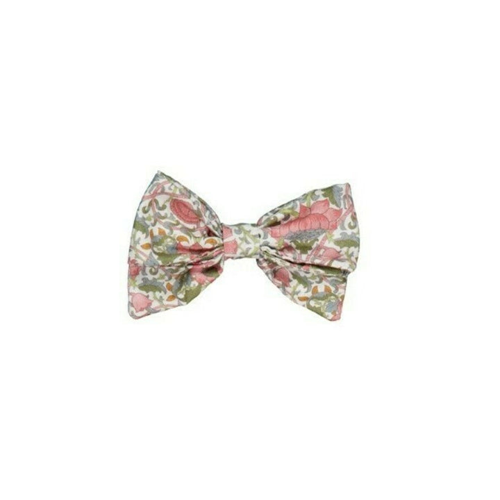Bonnie Pink Baroque Flower Print Hair Bow Clip