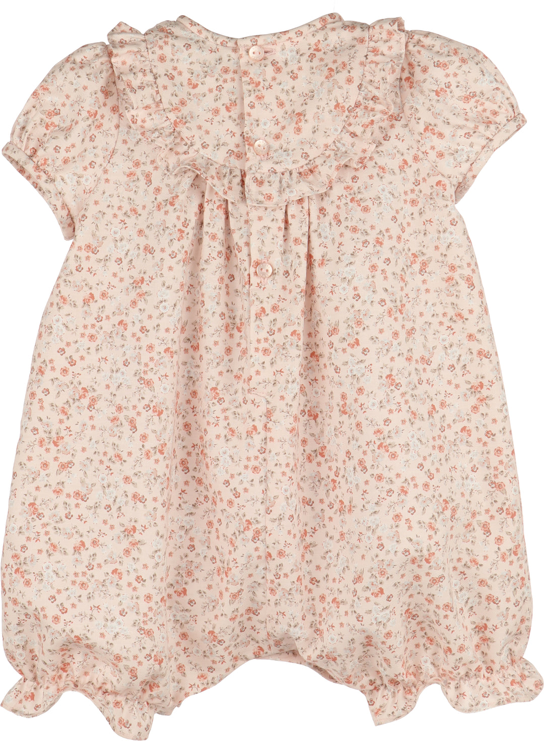 Floral baby romper on a white background