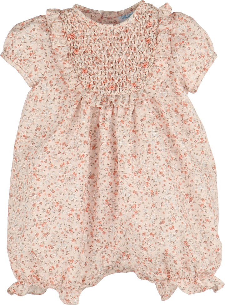 Smocked Floral Bubble
