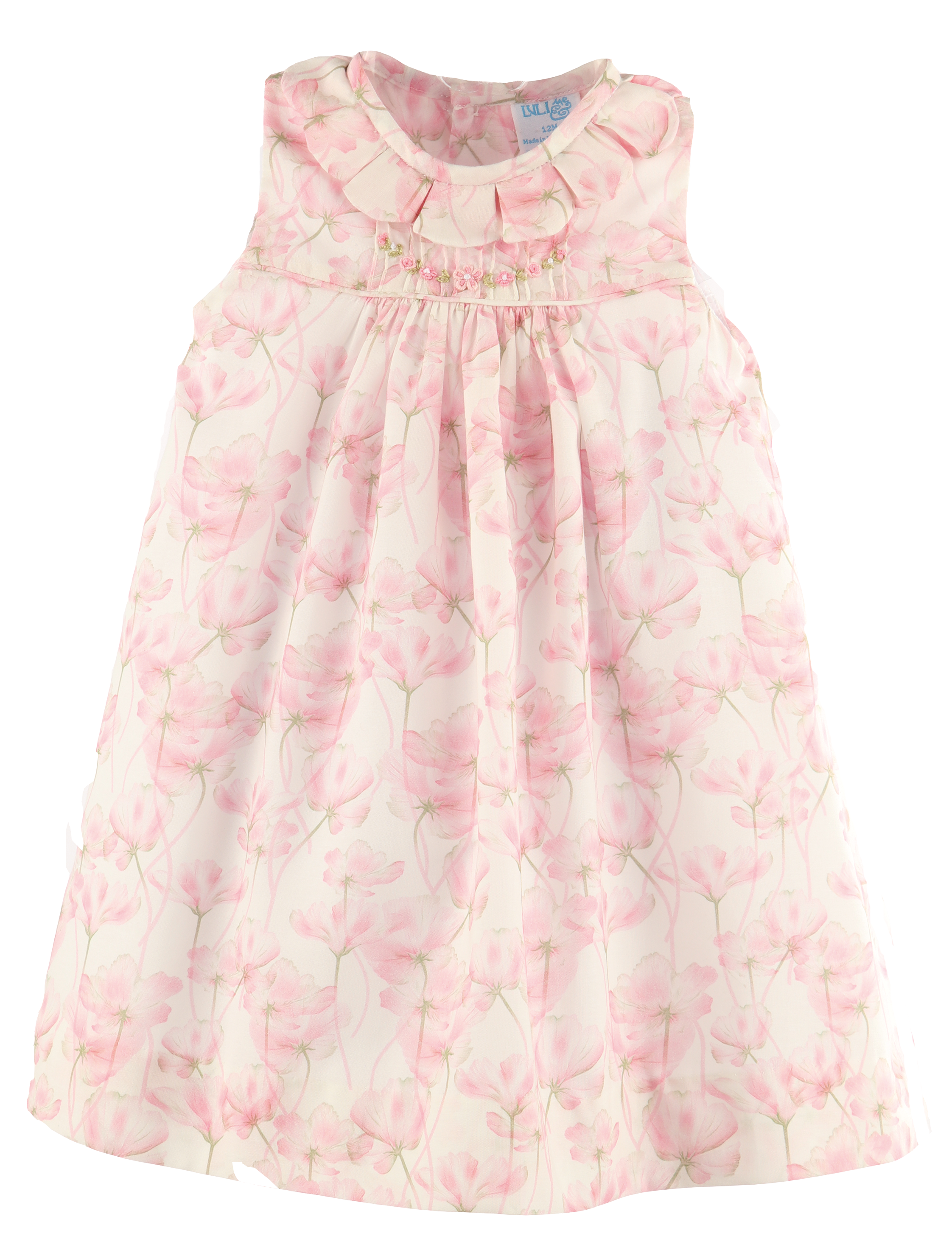 Pink Poppy Ruffle Collar Floral Dress | Gardenia Home