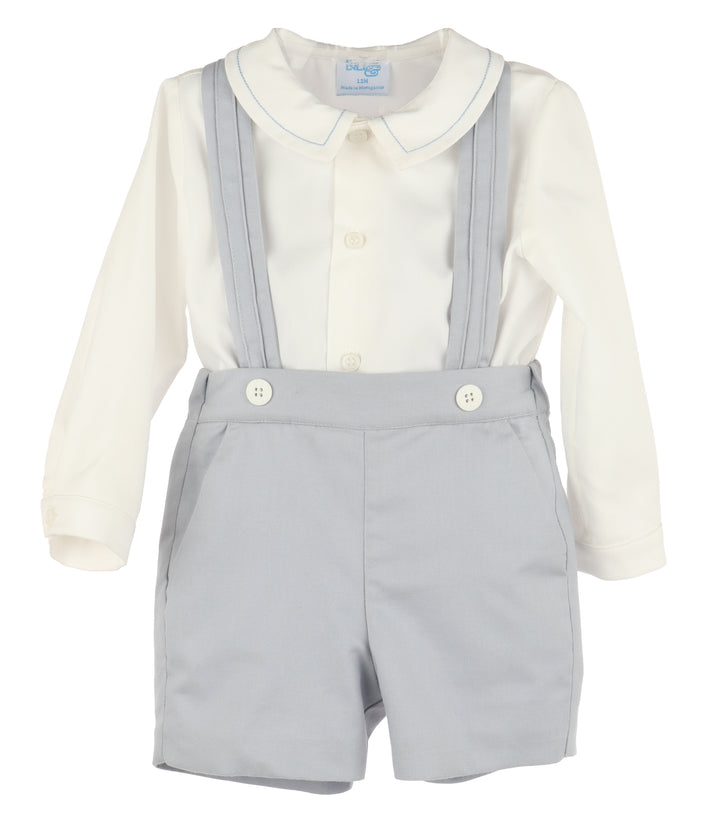 Luli & Me Boys Suspender Set Blue