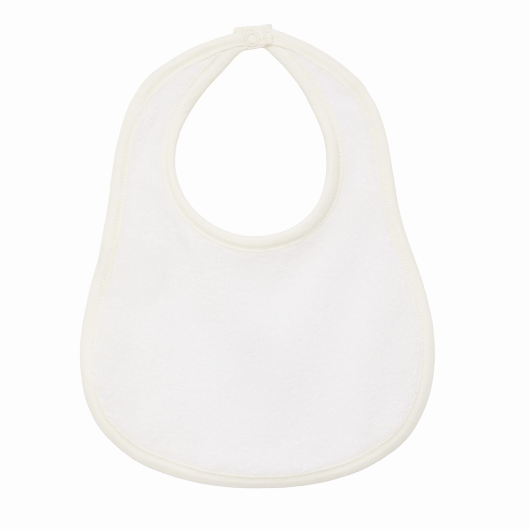 Bear Hugs Pima Cotton Bib Ivory