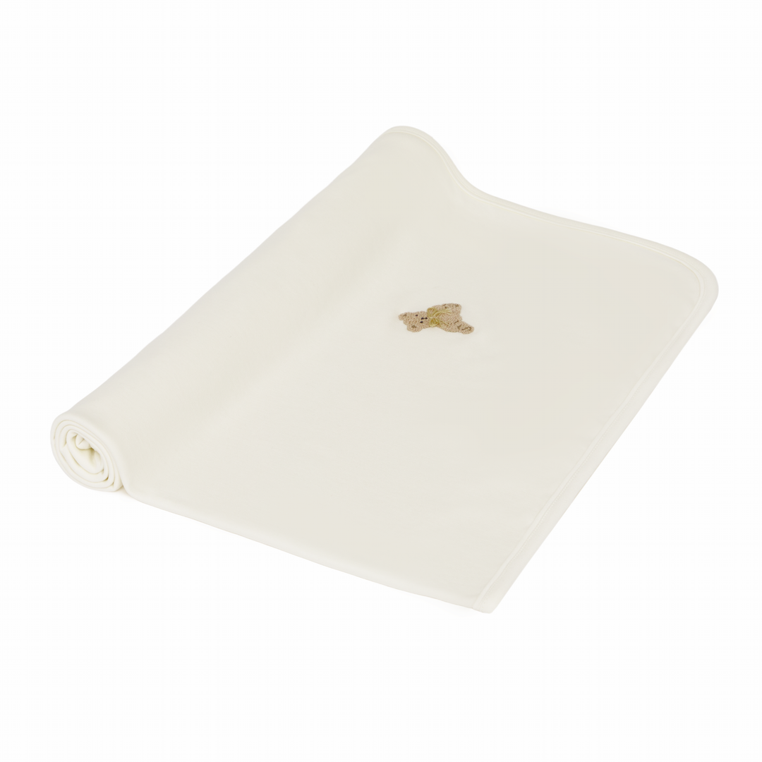 Bear Hugs Pima Cotton Blanket Ivory
