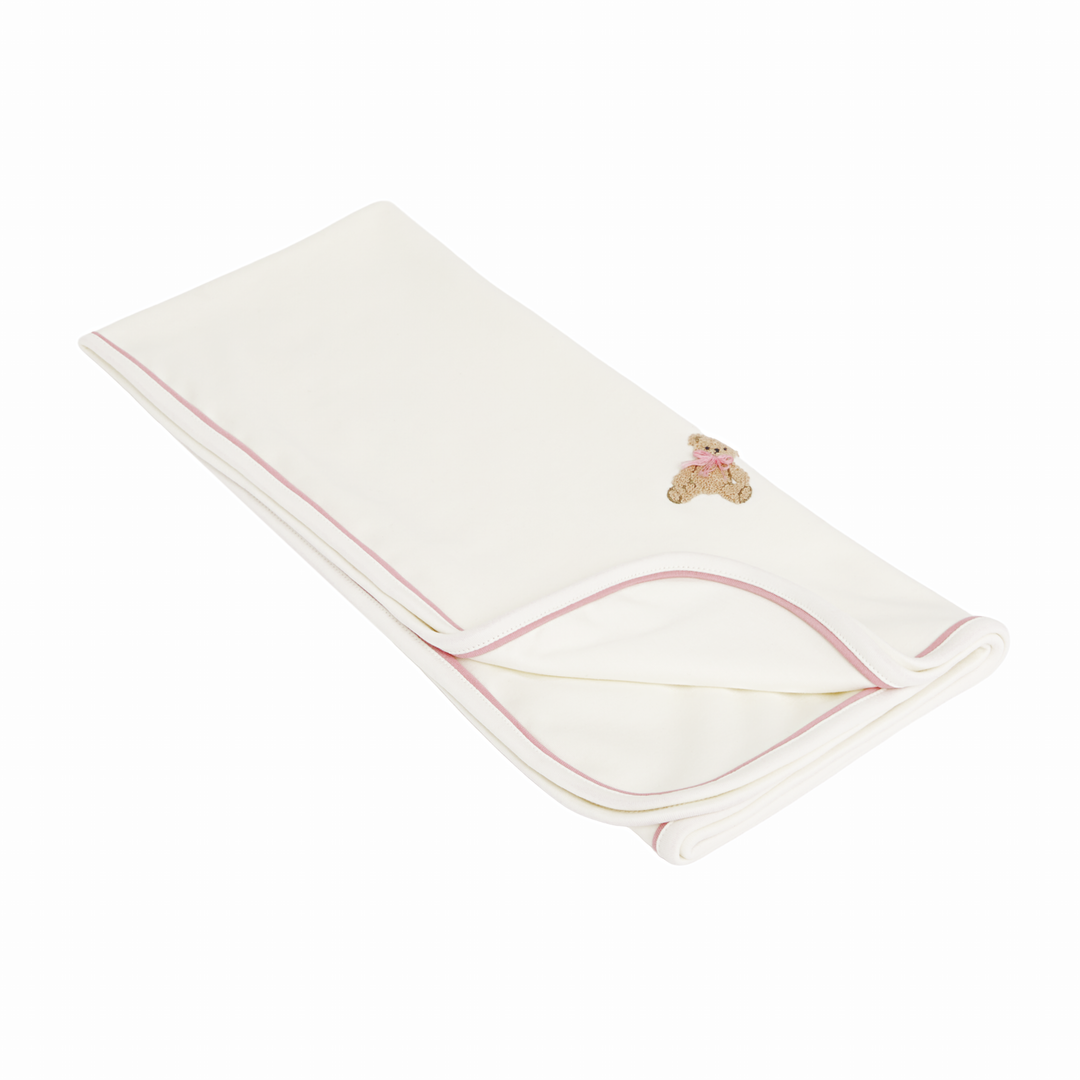 Bear Hugs Pima Cotton Blanket Dusty Rose