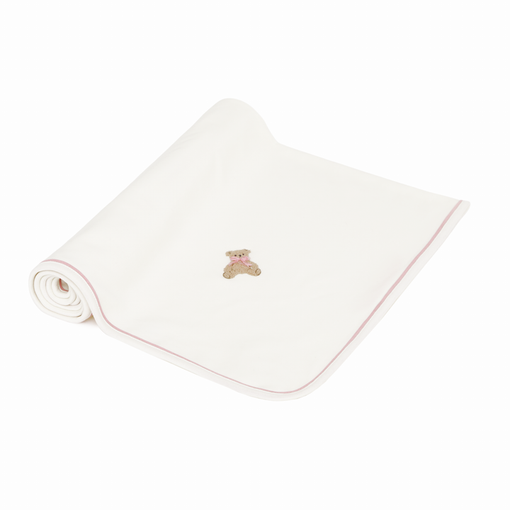 Bear Hugs Pima Cotton Blanket Dusty Rose