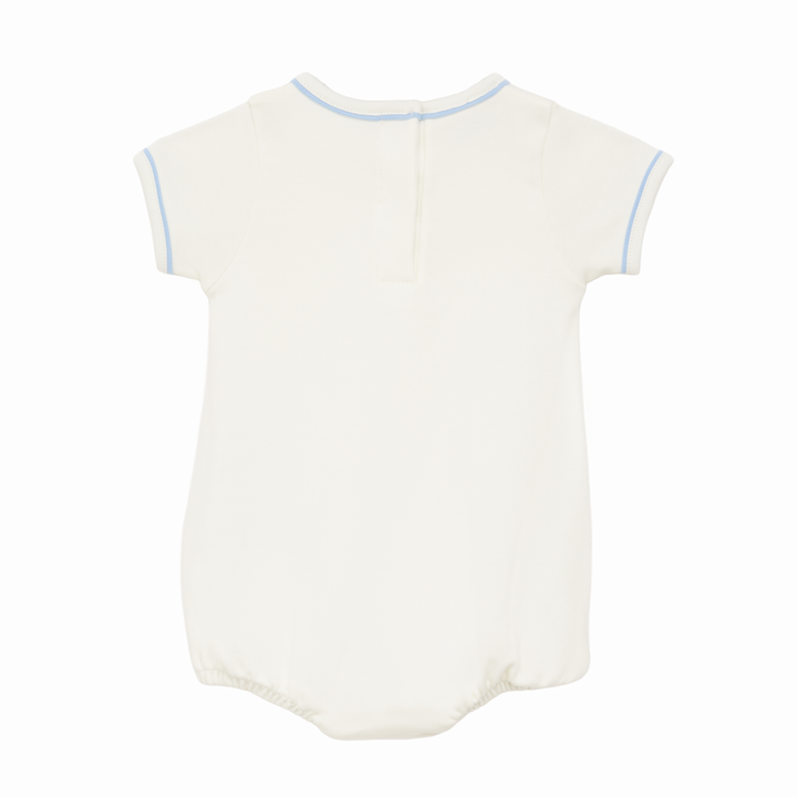 baby boy romper with teddy bear motif 