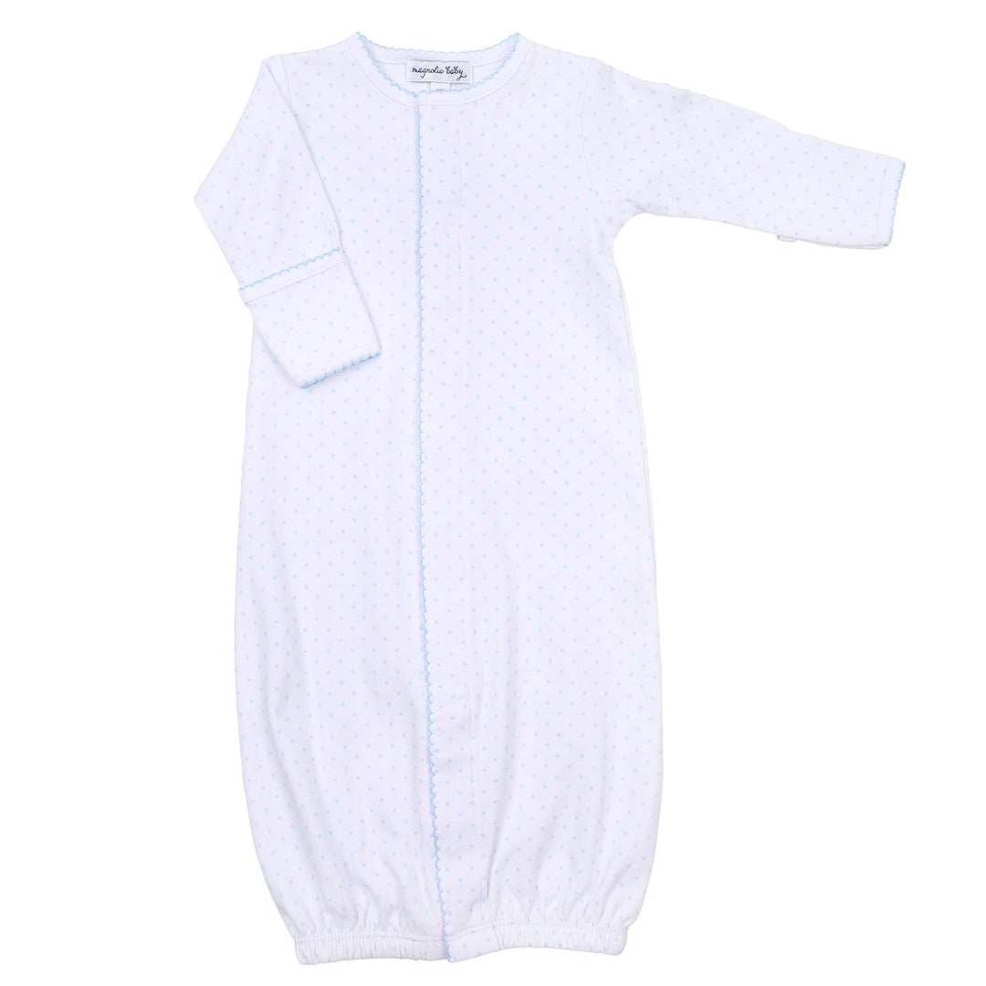 Baby onesie with long sleeves on a white background