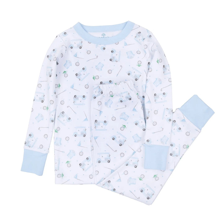 Children's Pajama Set with Blue Golf Pattern