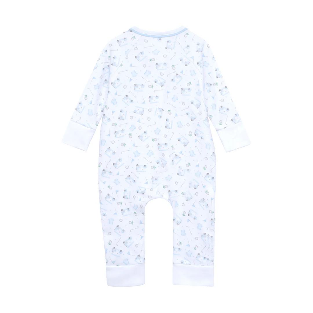 Baby onesie with star pattern on a white background