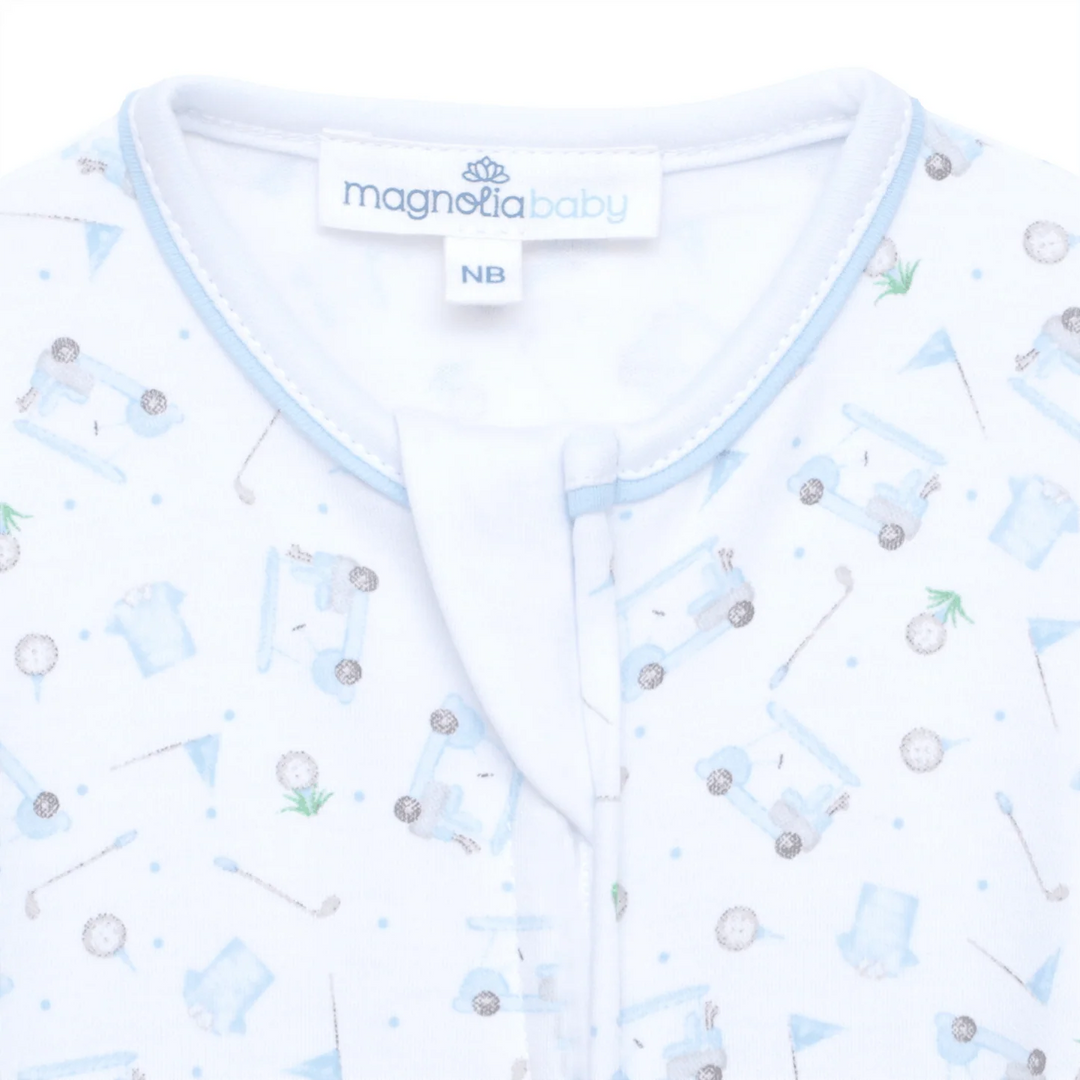 Magnolia Baby Little Golfer Zip Playsuit Blue