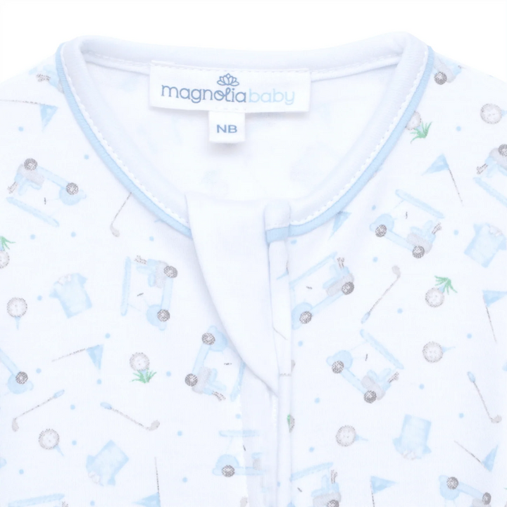 Magnolia Baby Little Golfer Zip Playsuit Blue