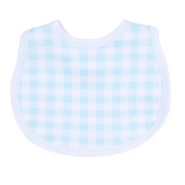 Baby Checks Bib - Blue