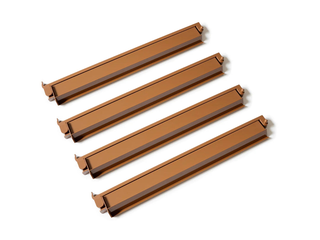 Mahjong Rack and Busher Set in Brown