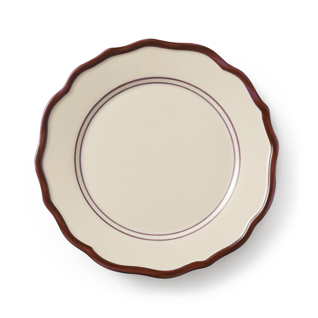 scalloped hand painted edge side plate