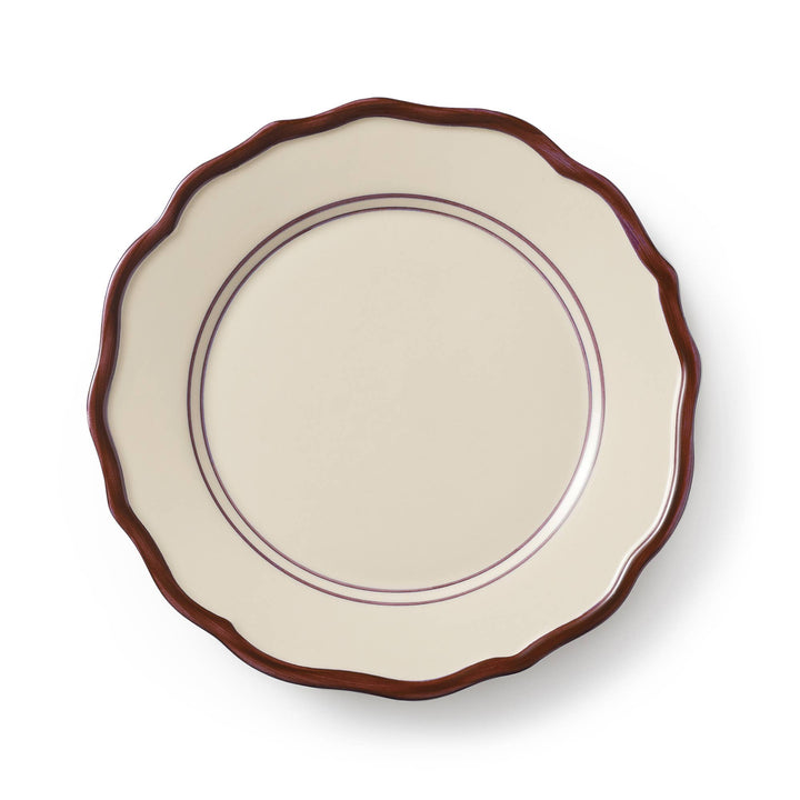 scalloped hand painted edge side plate