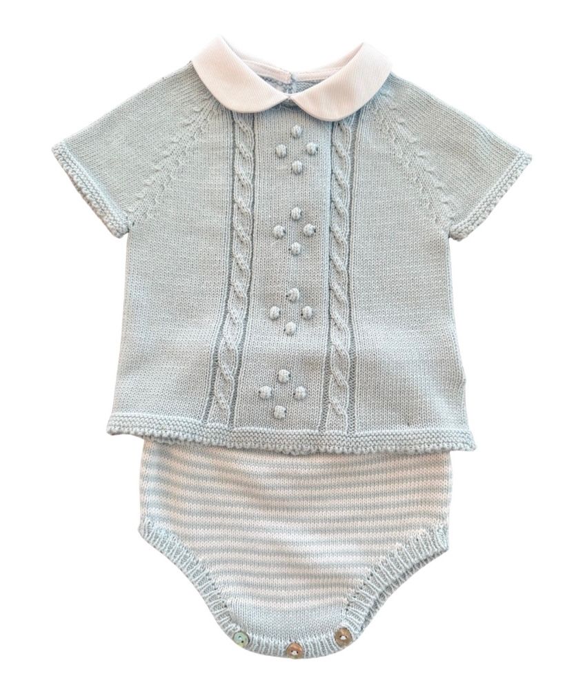 Baby Boy Blue Knit Set