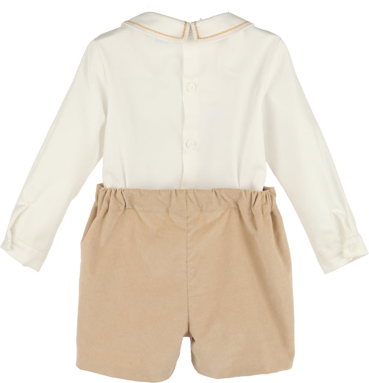 Mini Corduroy Boy Set - Beige
