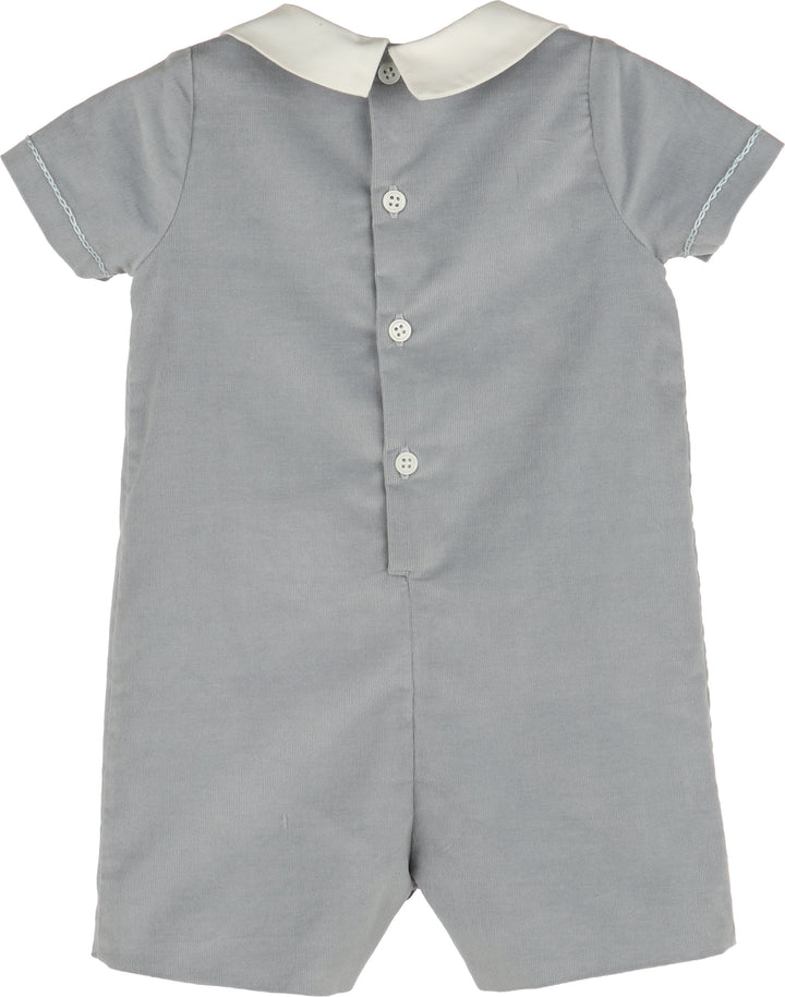Baby Boy Blue Corduroy Romper