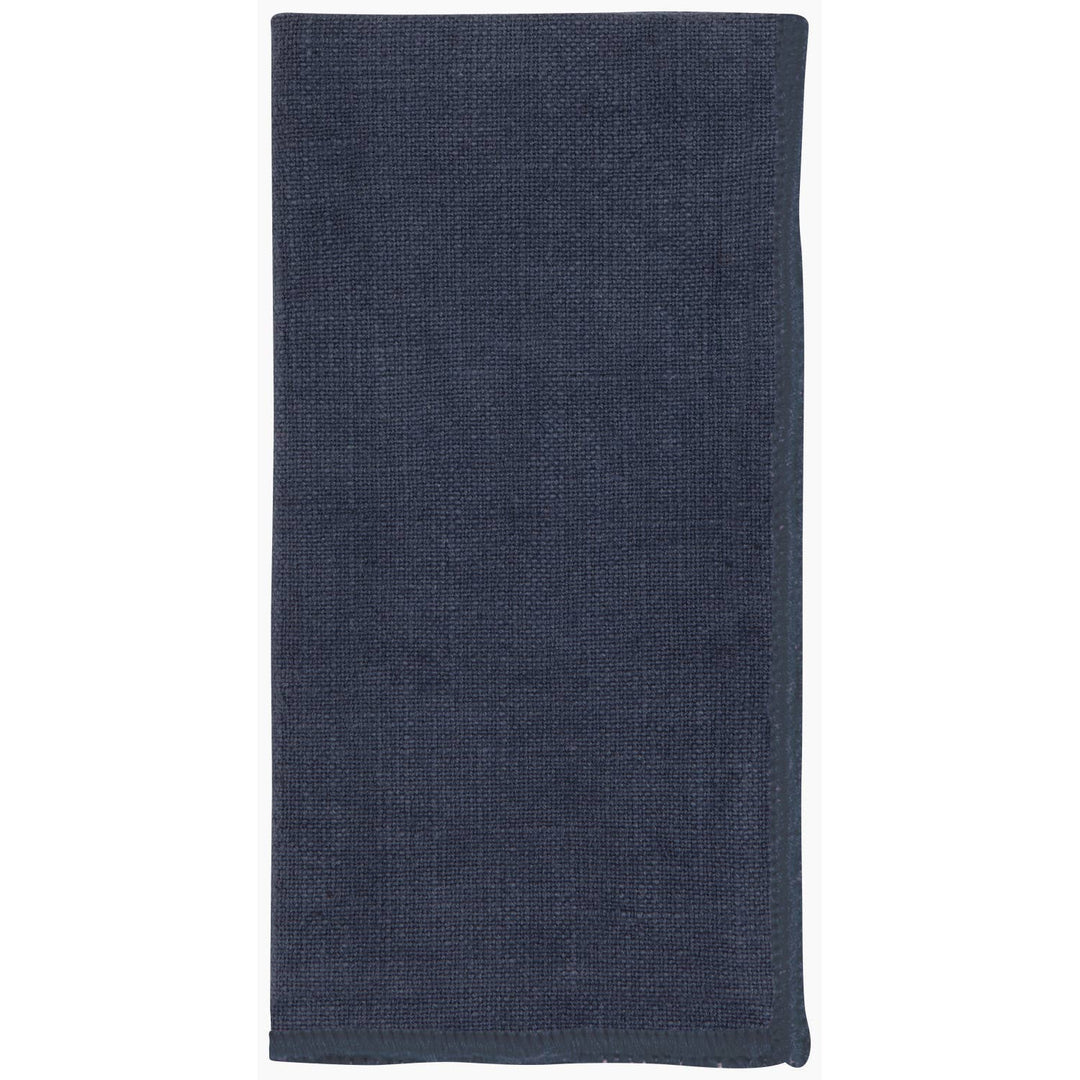 A dark navy blue rectangular towel or cloth with a textured woven surface, shown flat against a plain white background.