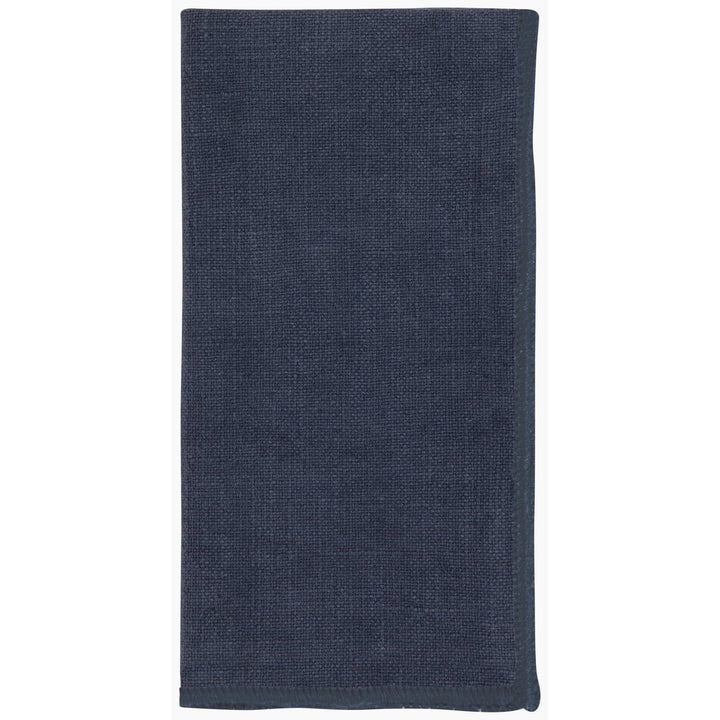 A dark navy blue rectangular towel or cloth with a textured woven surface, shown flat against a plain white background.