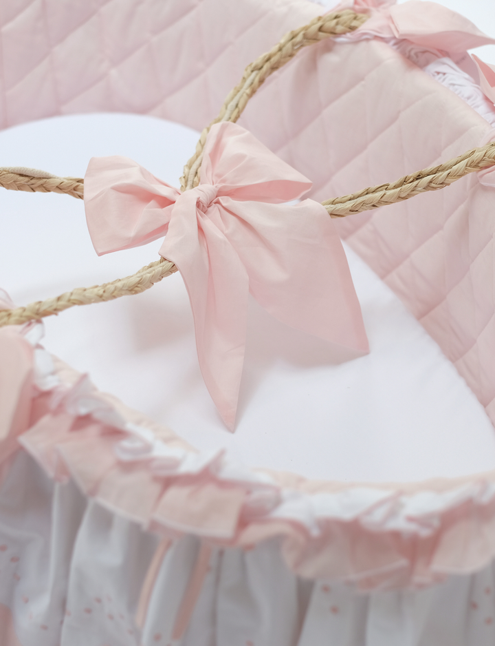 The Proper Peony Moses Basket - Pink