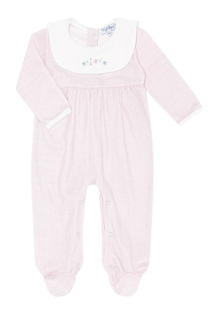 Baby Romper with Embroidered Collar
