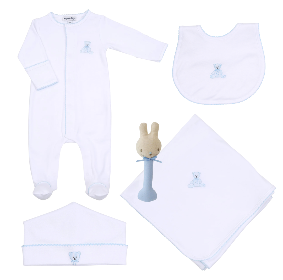 Newborn Gift Set with Pima Cotton Essentials - Blue