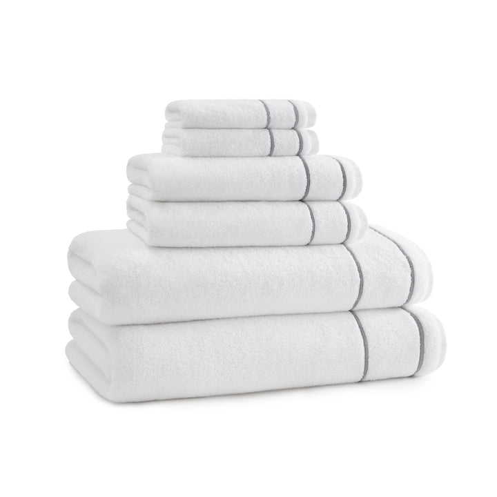 Newbury Towels - White/Grey