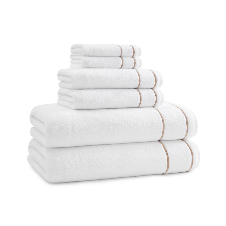 Newbury Towels - White/Sand