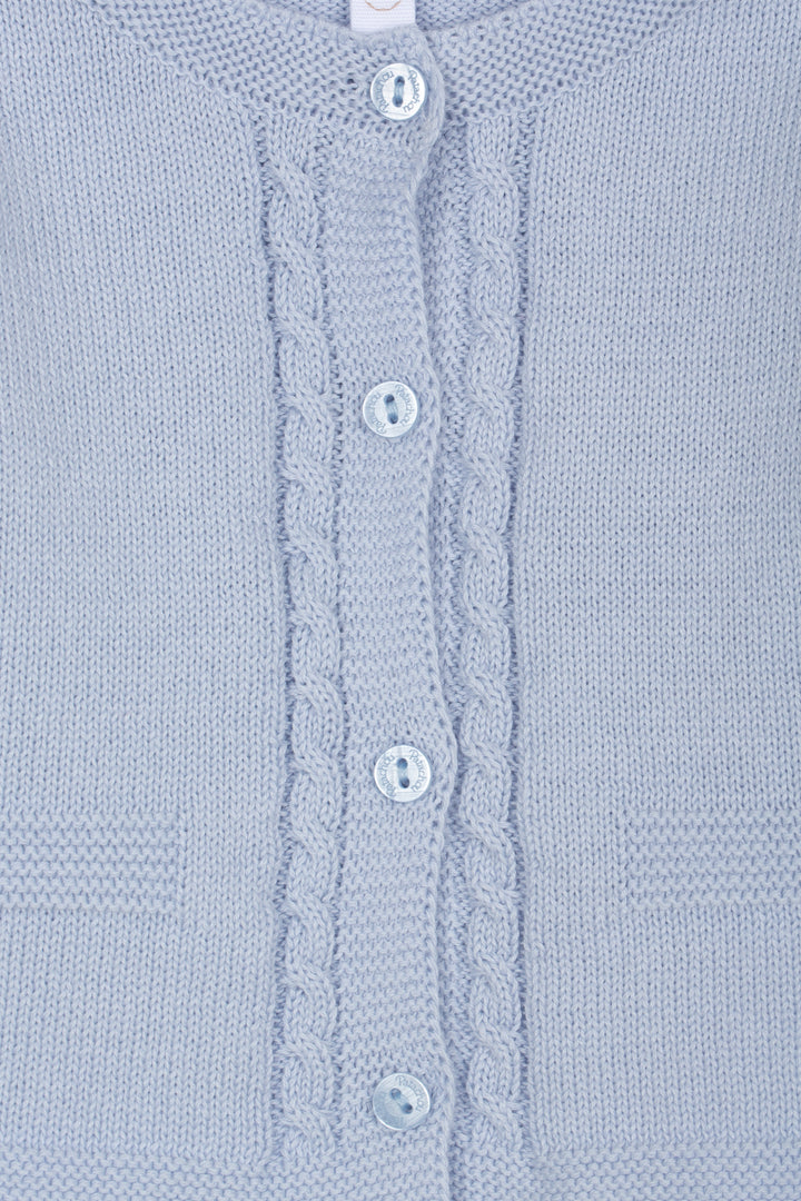 Patachou Baby Cardigan Knit Sweater Soft Blue