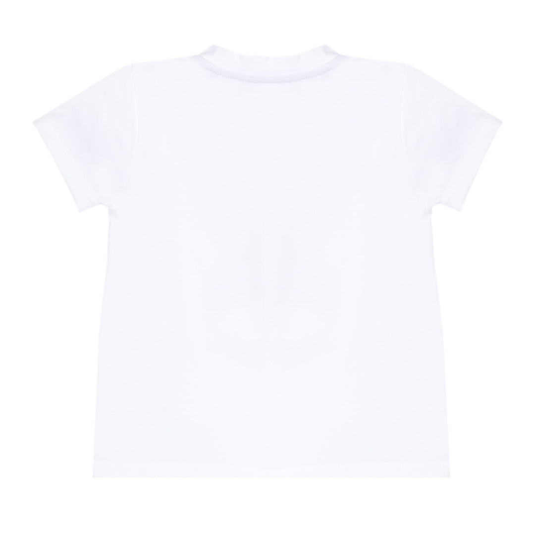Plain white t-shirt on a white background