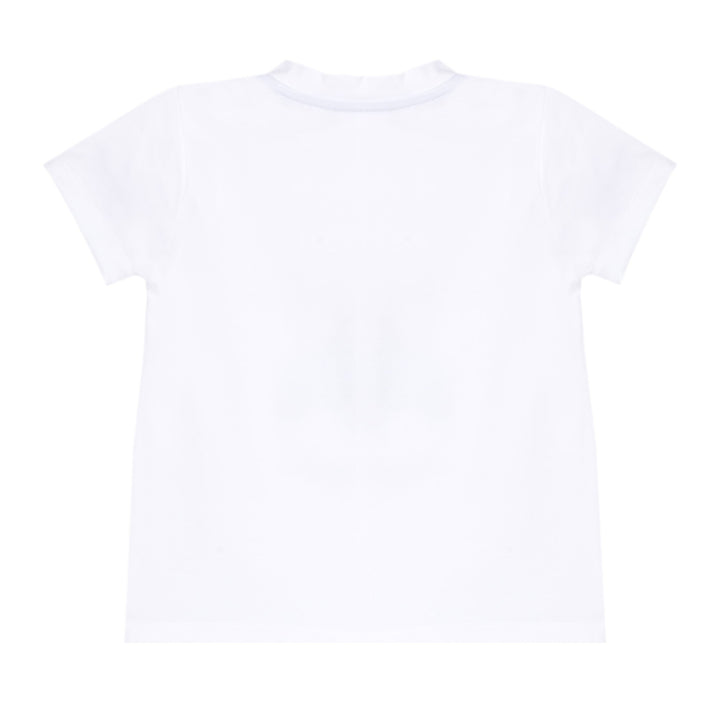 Plain white t-shirt on a white background