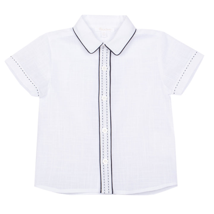 White shirt with a zipper on a white background